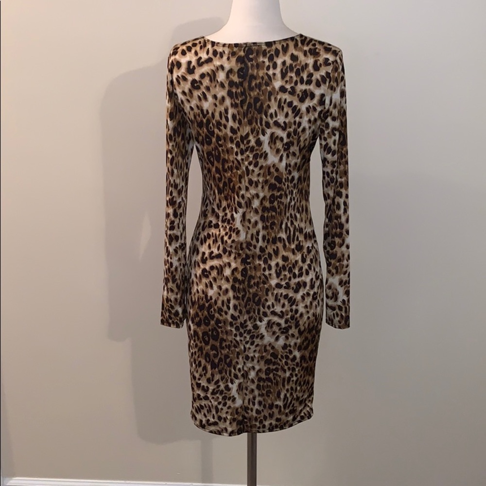 Plus Size Leopard Print Dress - Picture 2 of 4